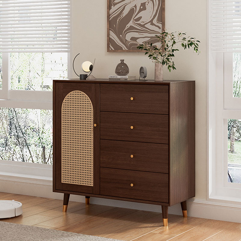 Raphael Rattan Sideboard, Black & Dark Brown - Rit Concept
