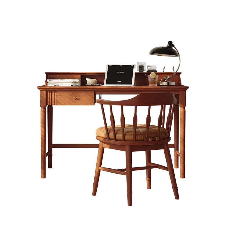 Sarah Office Desk, Cherry Wood detail view for wooden office desk