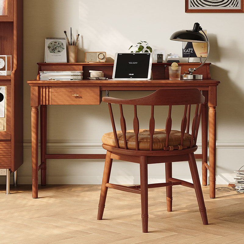 Sarah Office Desk, Cherry Wood styled for wooden office desk