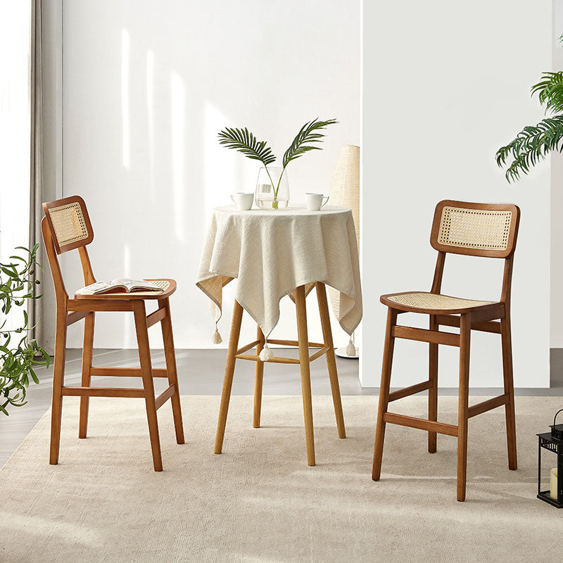 Anya Bar Stool, Rattan & Solid Wood styled for accent chair