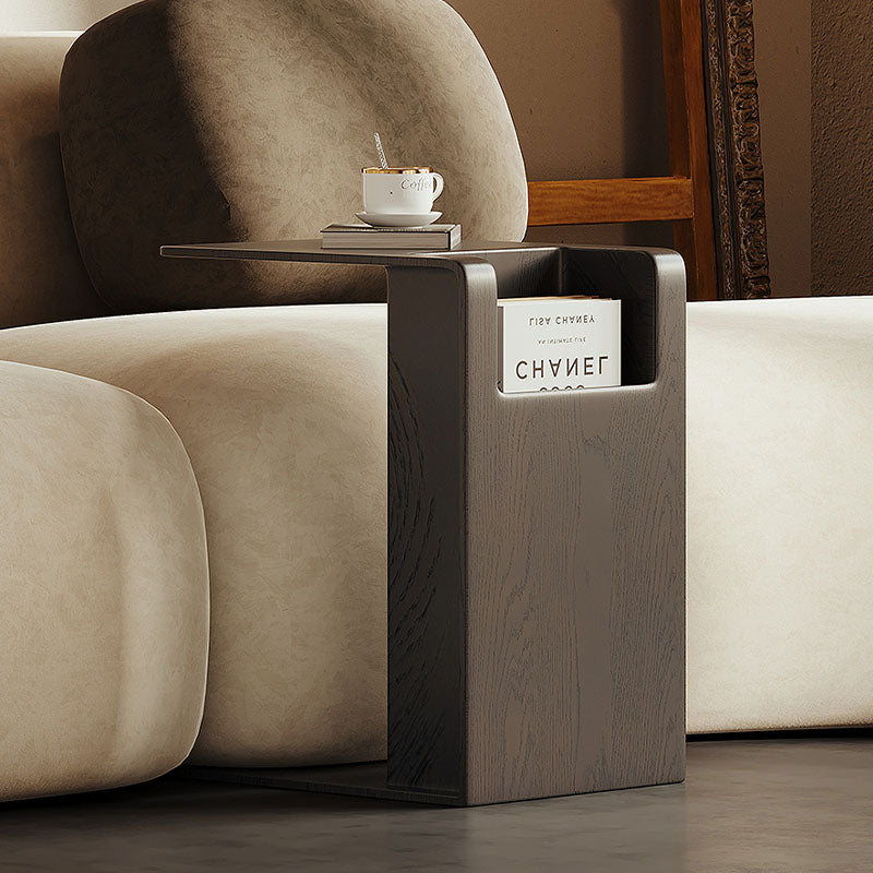 Rodge Side Table with Book Storage, Wood - wooden side table