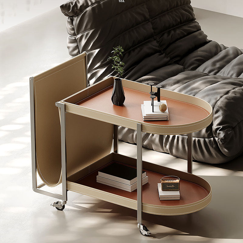 Edna Side Table, Trolley styled for utility trolley on wheels