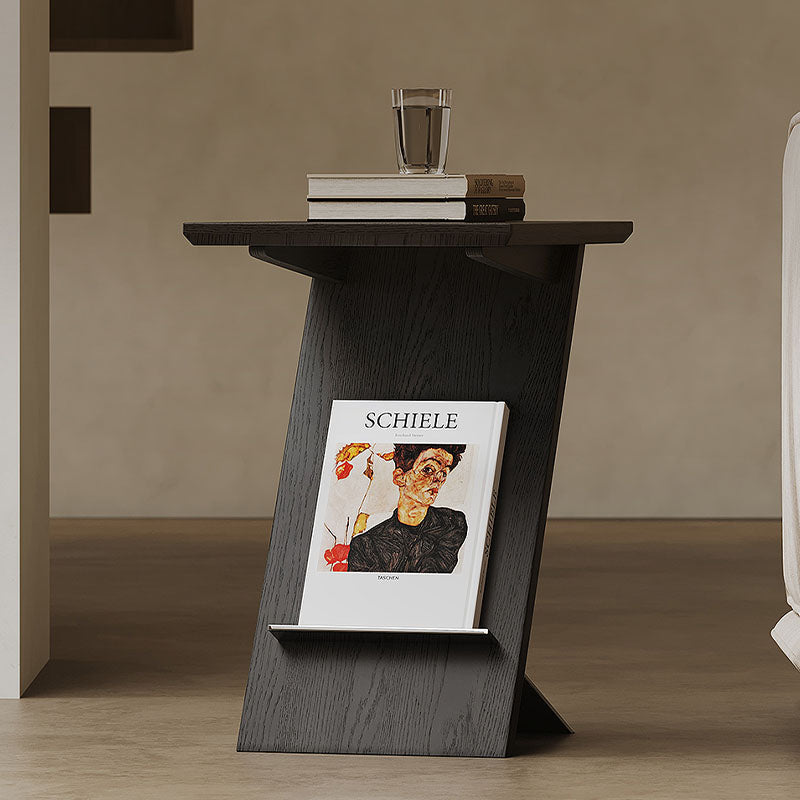 Eunice Side Table With Magazine Rack, Solid Wood-Rit Concept-Rit Concept