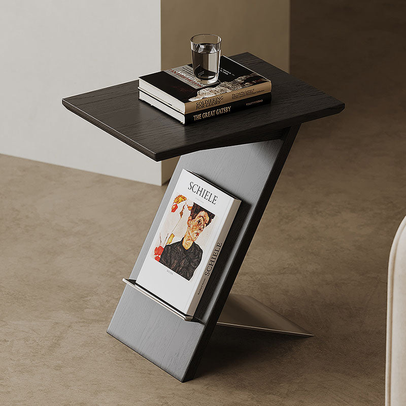 Eunice Side Table With Magazine Rack, Solid Wood-Rit Concept-Rit Concept