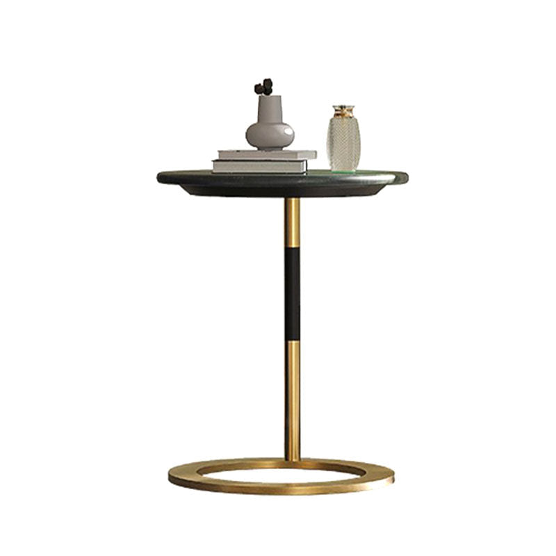 Pearce Side Table, Stainless Steel & Ceramic Stone - Rit Concept