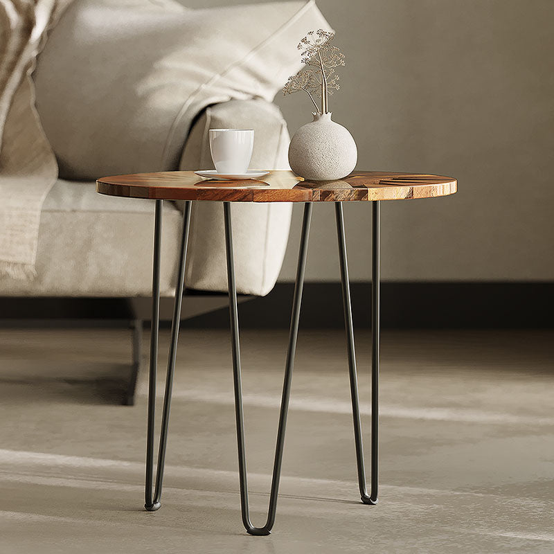 Morris Side Table, Walnut & Carbon Steel-Rit Concept-Rit Concept