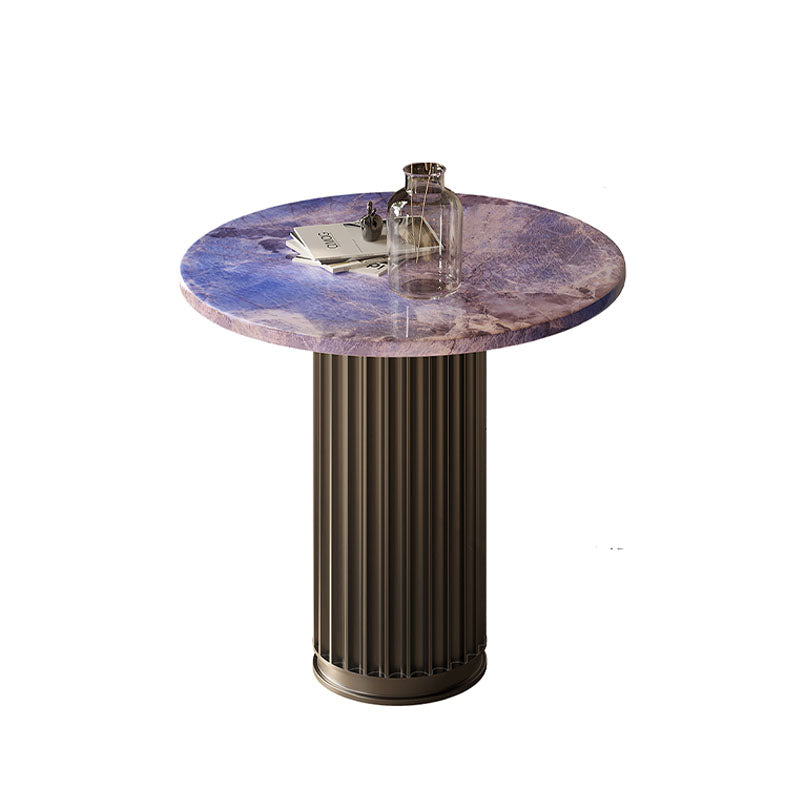 Tabitha Side Table, Purple & Marble & Aluminum Alloy-Rit Concept-Rit Concept