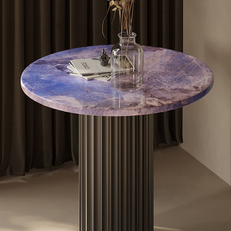 Tabitha Side Table, Purple & Marble & Aluminum Alloy-Rit Concept-Rit Concept