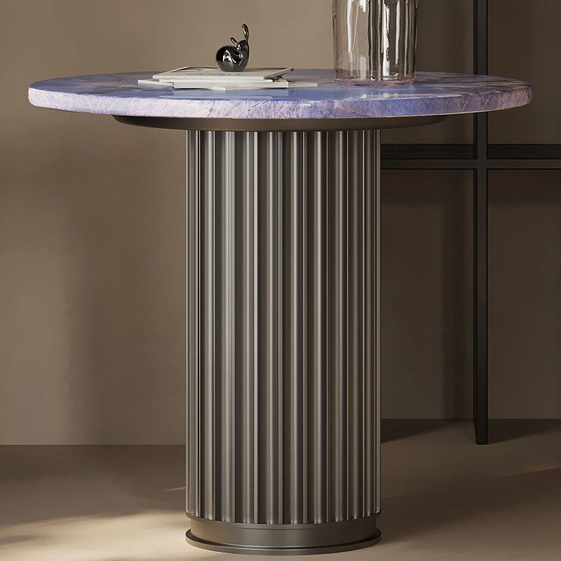 Tabitha Side Table, Purple & Marble & Aluminum Alloy-Rit Concept-Rit Concept