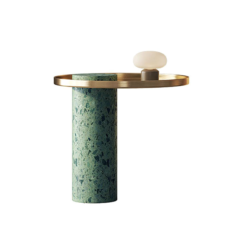 Henrietta Side Table, Stainless Steel & Marble-Rit Concept-Rit Concept