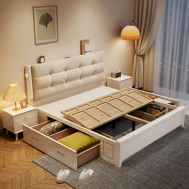 Arlene Wood King Size / Super King Size Storage Bed - wooden bed frame with storage