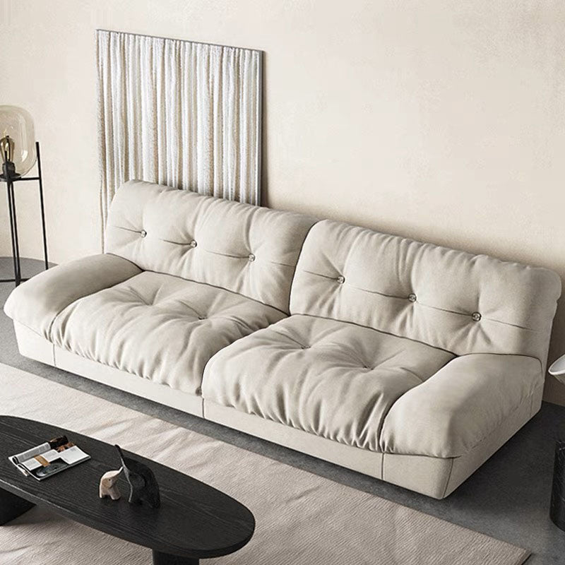 Norbert Two Seater, Three Seater, Four Seater Sofa, Suede lifestyle view with velvet two seater sofa