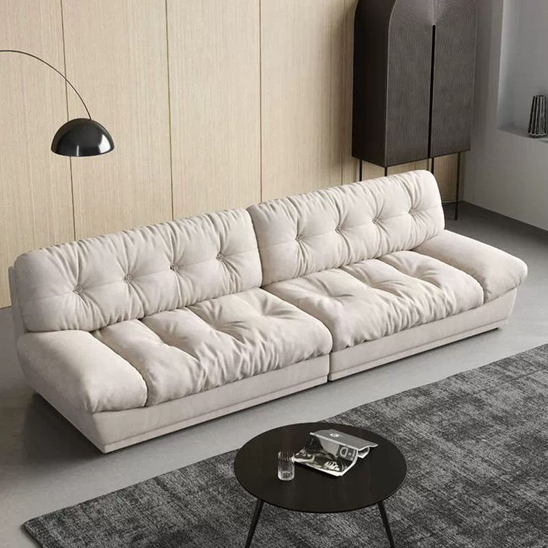 Norbert Two Seater, Three Seater, Four Seater Sofa, Suede front view as a small two seater sofa