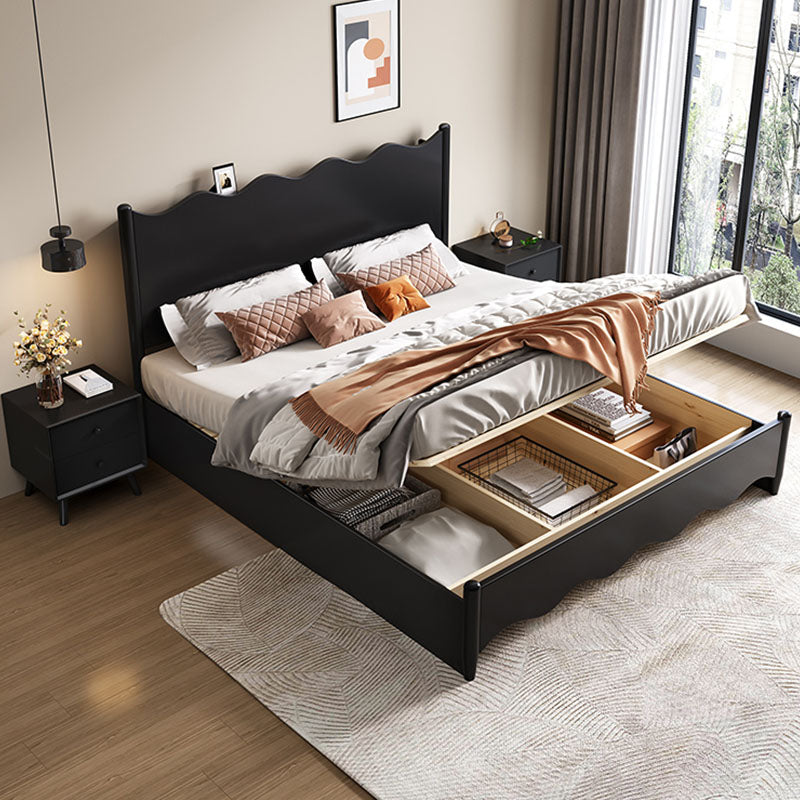 Agatha Queen Size / King Size / Super King Size Storage Bed, Black-Rit Concept-Queen Size-With Storage (Gaslift)-Rit Concept