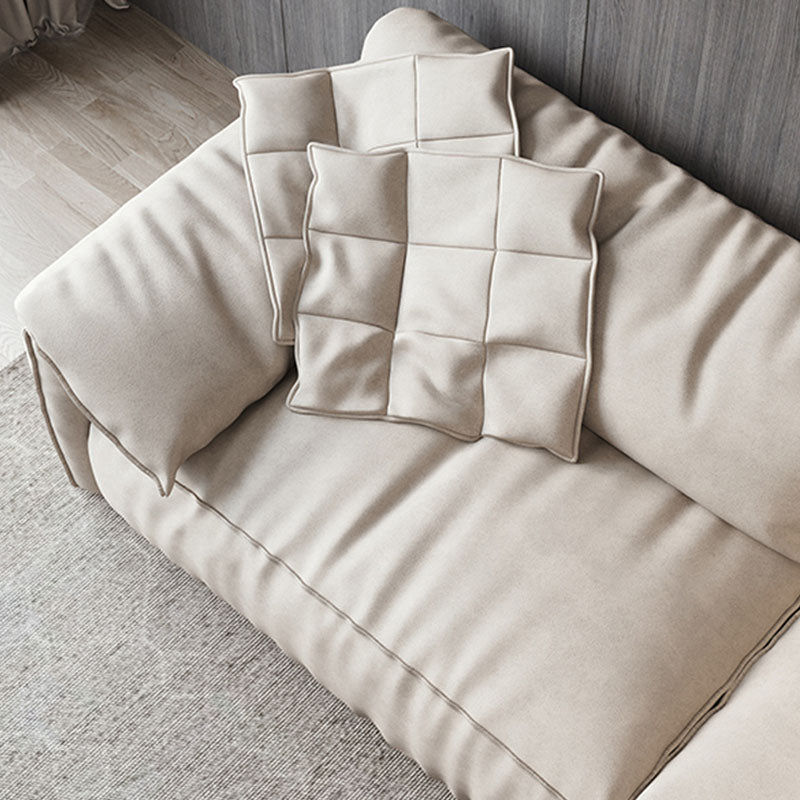 Kirk Two Seater Sofa, Leathaire upholstery and cushion detail
