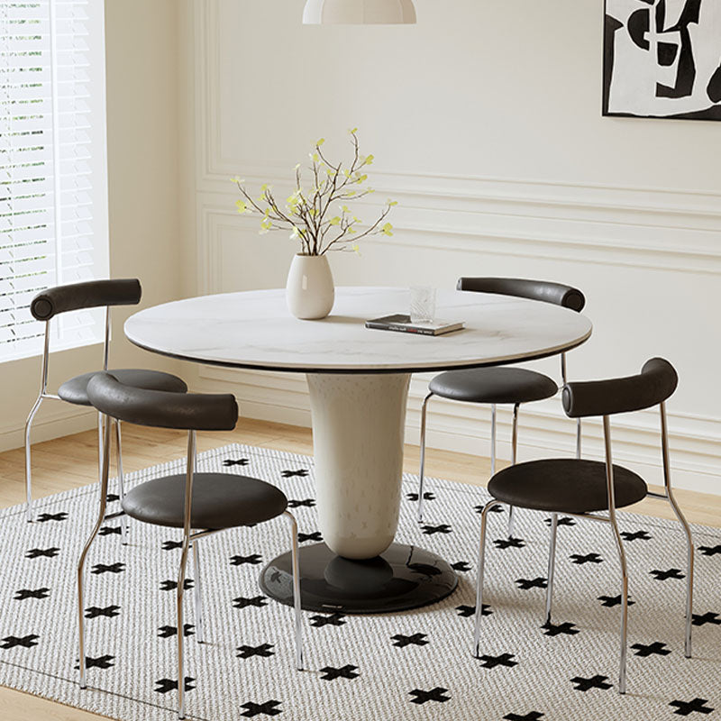 Elmer Round Dining Table, White Top-Rit Concept-Rit Concept