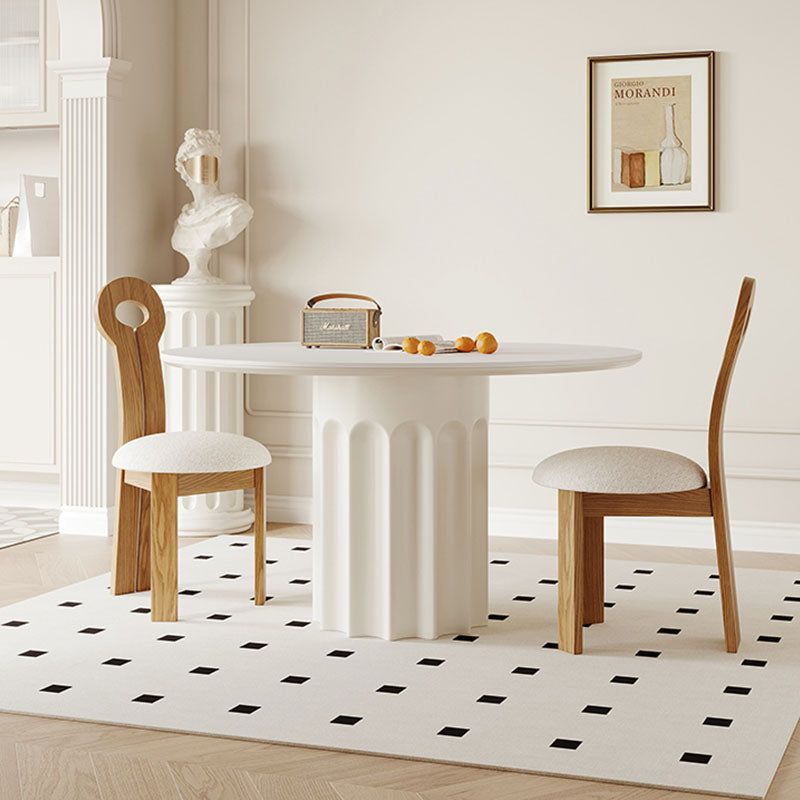 Heman Round Dining Table detail showing table finish and proportions