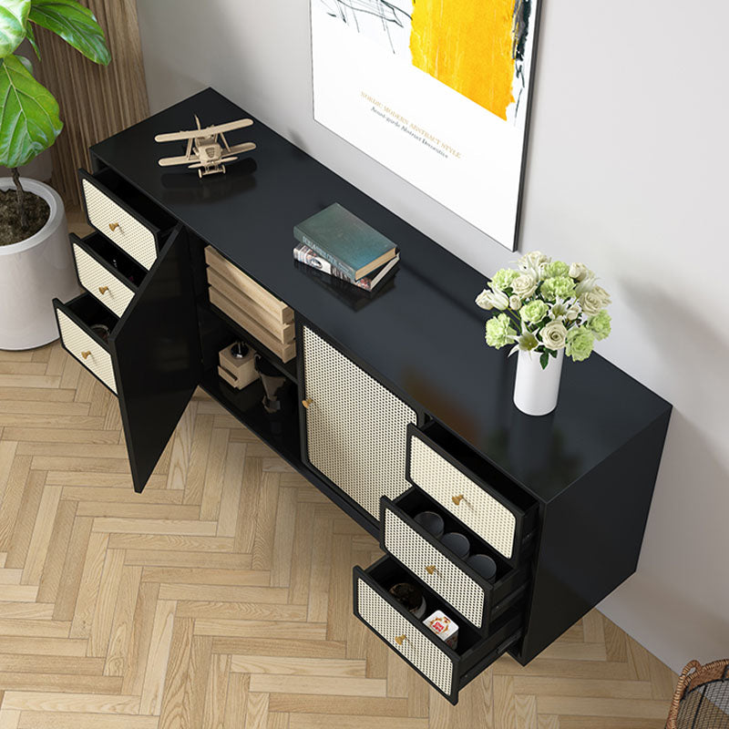 Babs Rattan Sideboard with Drawers, Wood - Rit Concept