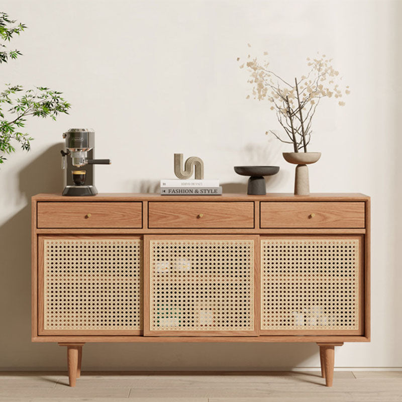 Bertha Rattan Sideboard with Drawers, Pine Wood - Rit Concept