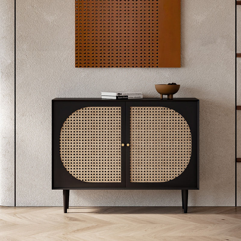 Debby Rattan Sideboard, Black-Rit Concept-100cm (Two doors)-Rit Concept