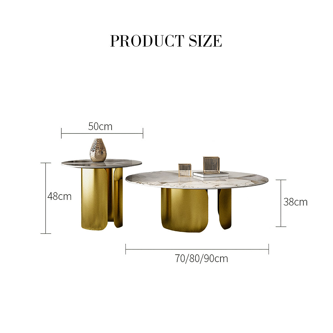 Aurora Gold Nesting Coffee Table Set, Sintered Stone-Rit Concept-Rit Concept