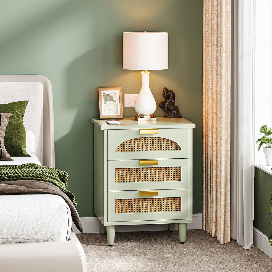 Daisy Rattan Bedside Table - rattan bedside table UK