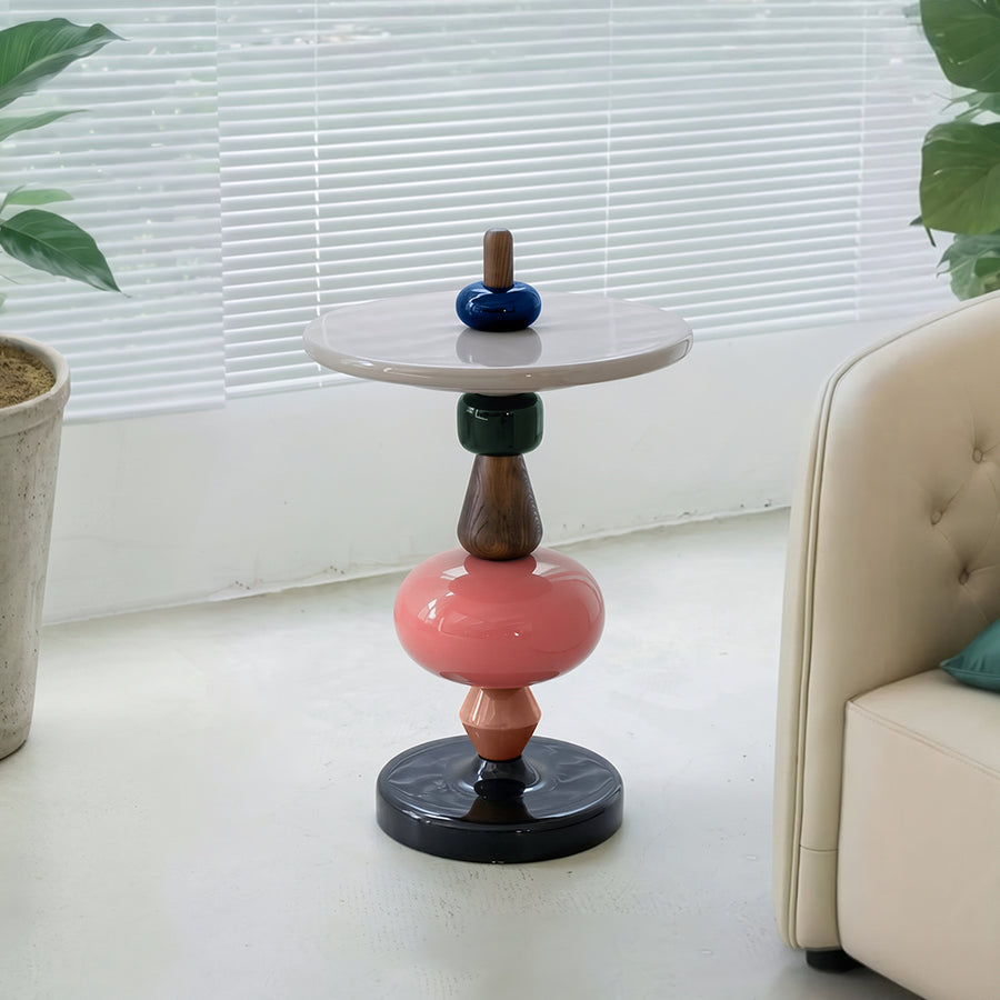 Aspasia Side Table, Ash wood - wooden side table UK