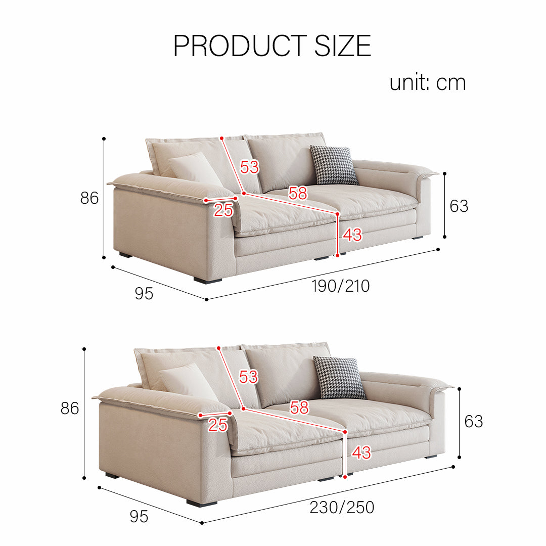 Aiden Sailboat Two Seater, Three Seater Four Seater  Sofa, Suede