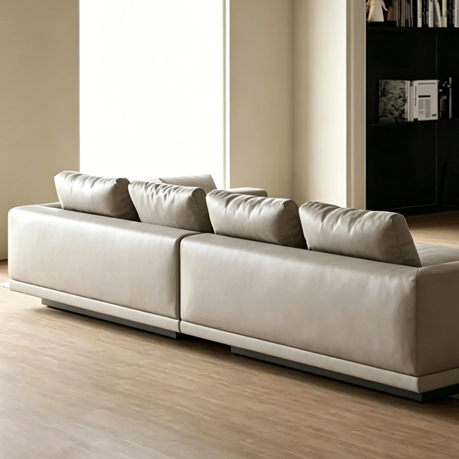 Abby Two Seater, Three Seater, Four Seater Sofa, With Storage Grey upholstery and cushion detail
