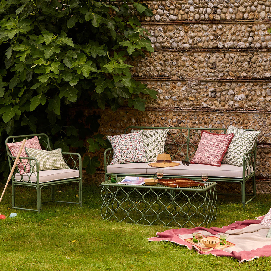 Rizzo Garden Outdoor Sofa Set, Green-shell chair-Rit Concept-Rit Concept