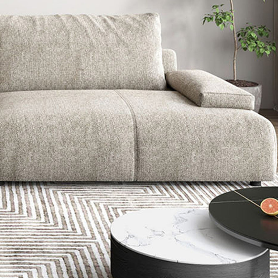Cypress Two Seater, Three Seater, Four Seater Sofa, Linen front view as a small two seater sofa