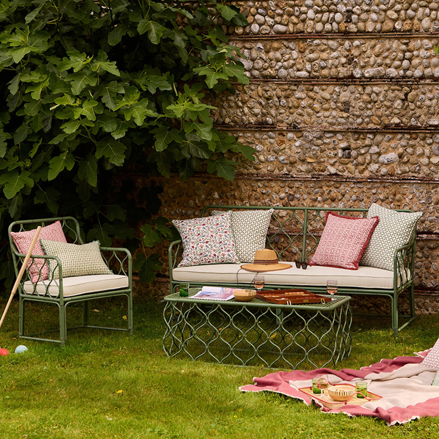 Rizzo Garden Outdoor Sofa Set, Green - green garden sofa set UK