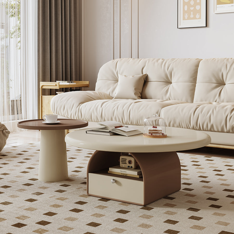 Dinh Nesting Round Coffee Table Set With Storage - dinh round coffee table UK