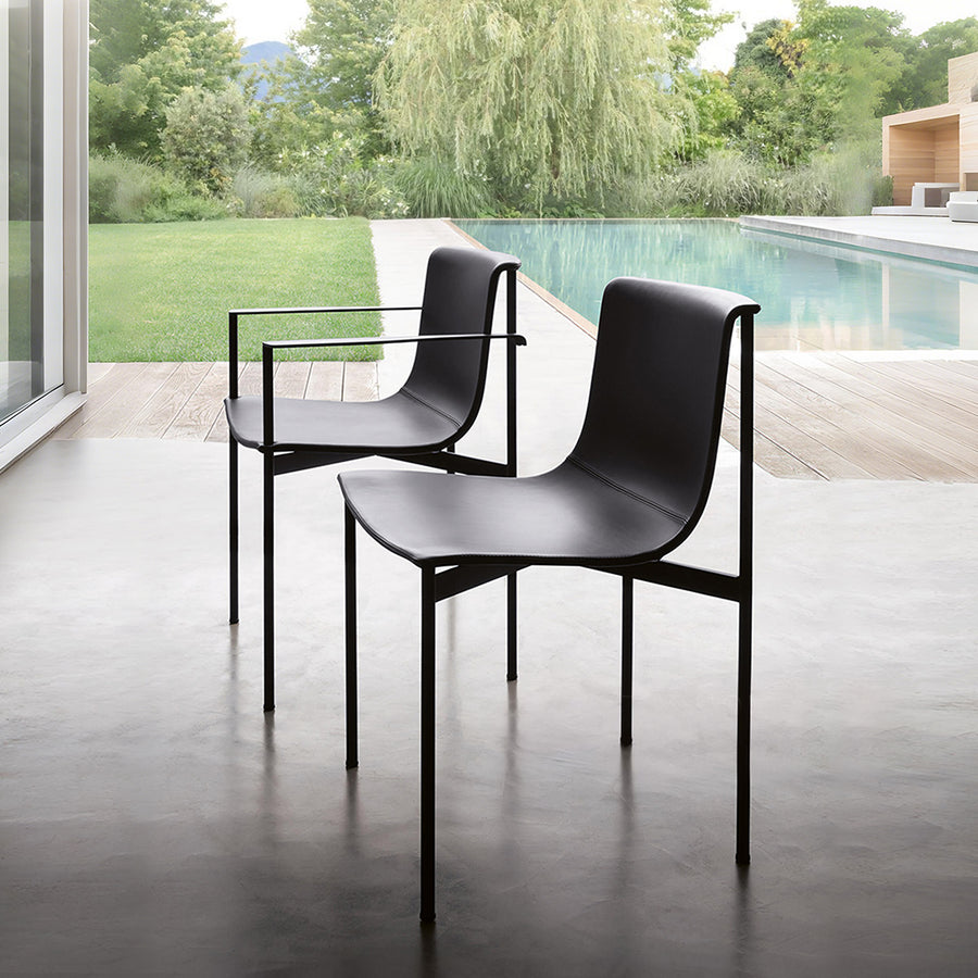 Choi Dining Chair With Armrest, Leather