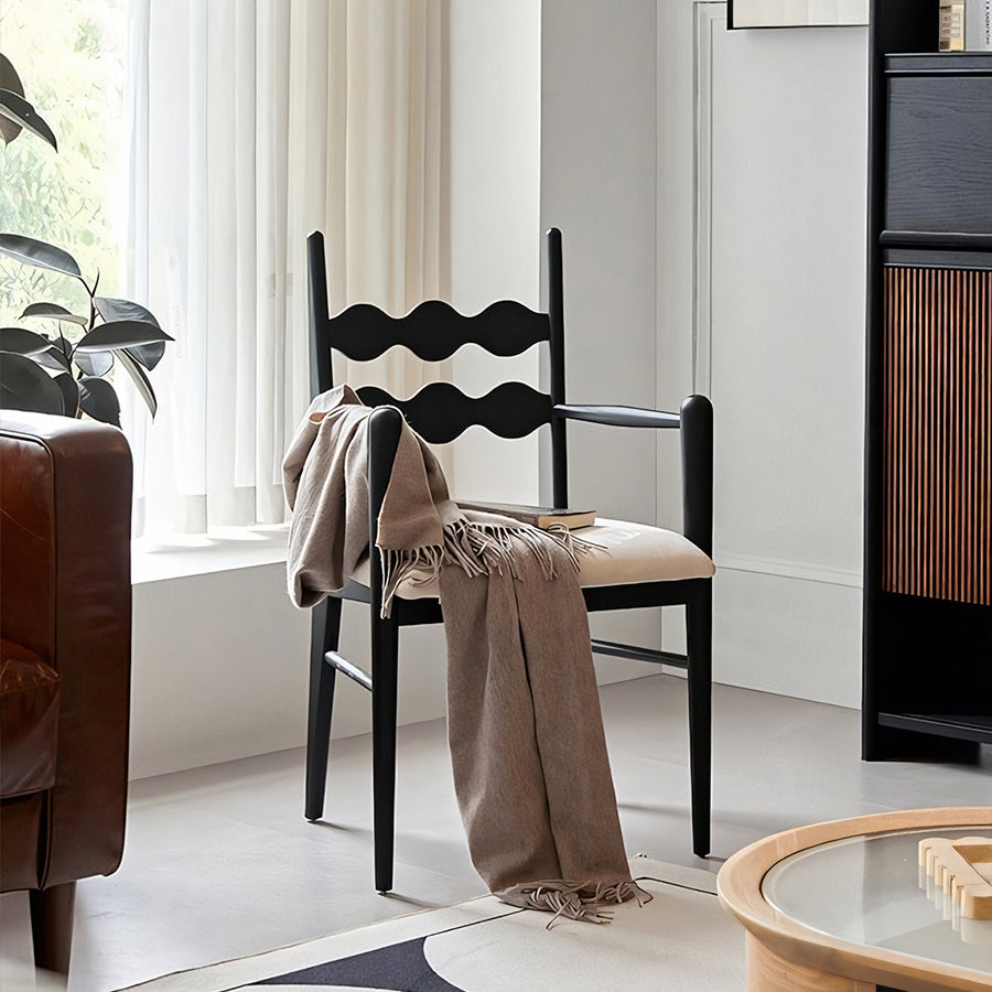 Jiro Dining Chair With Arms, Sold Wood - wooden dining chair UK