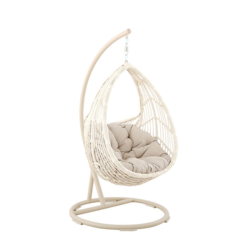 Dominic Rattan Garden Hanging Egg Chair with Stand, Indoor/ Outdoor Use in a modern UK home