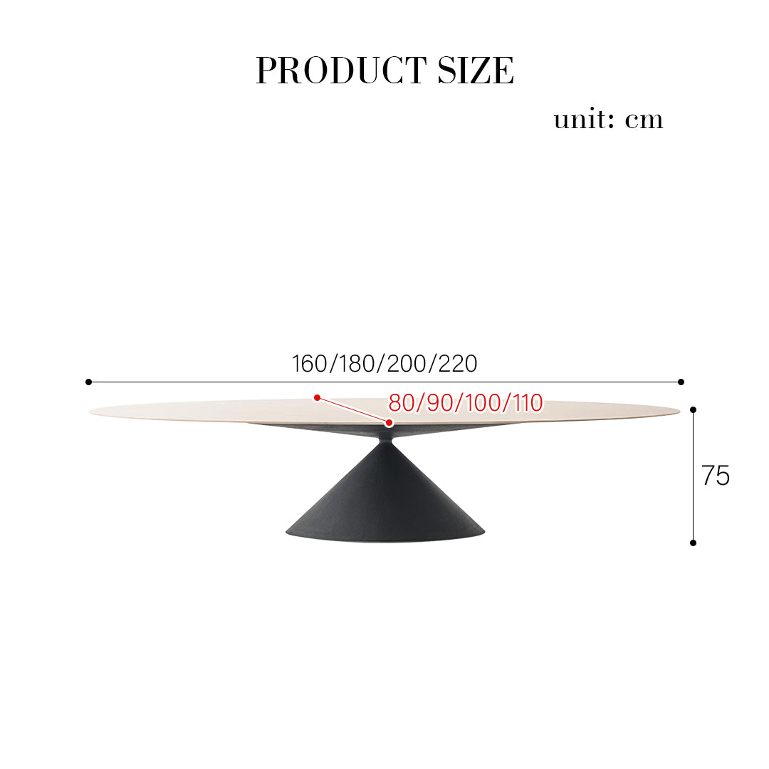 Pires Oval Dining Table, Sintered Stone