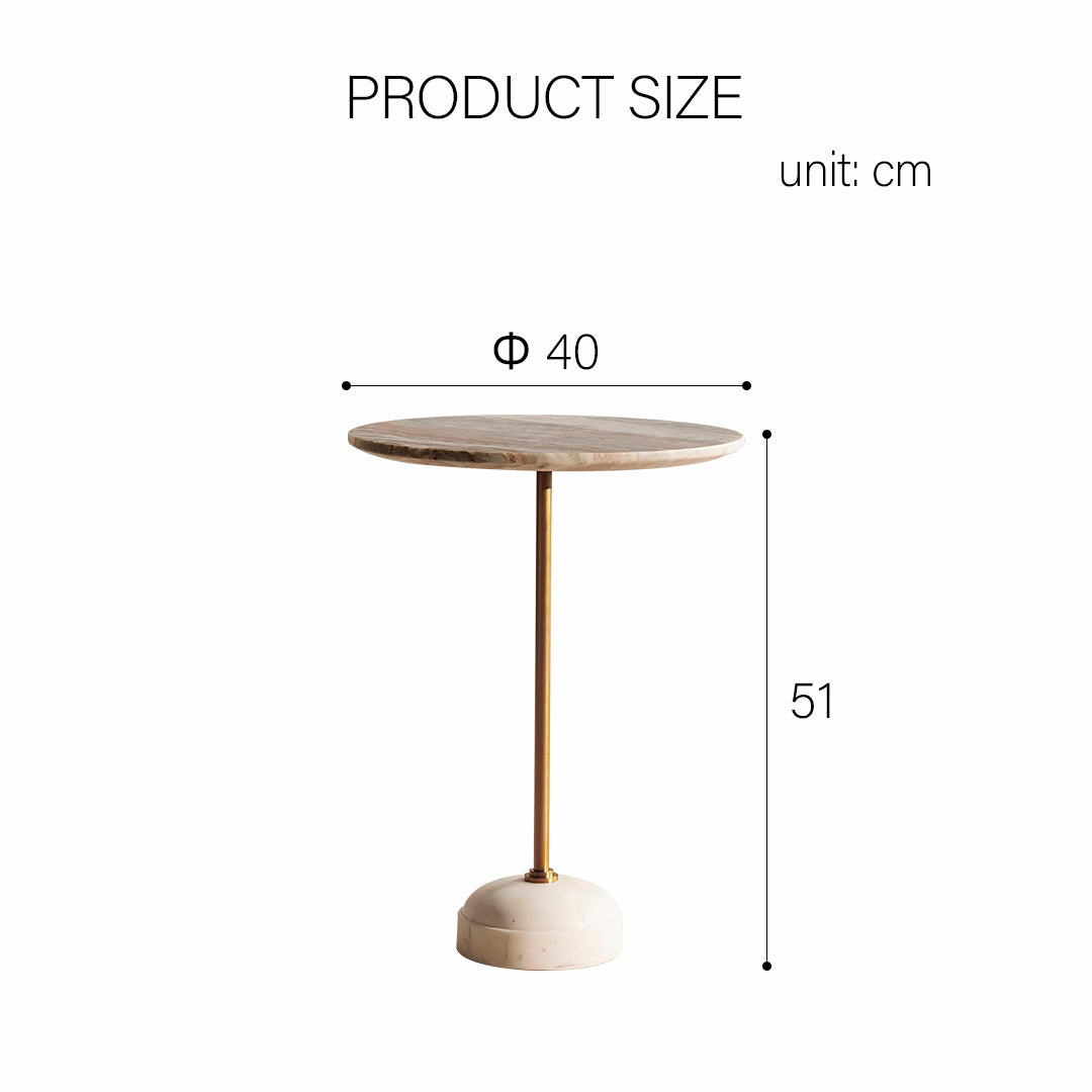 Tarantino Side Table, Marble