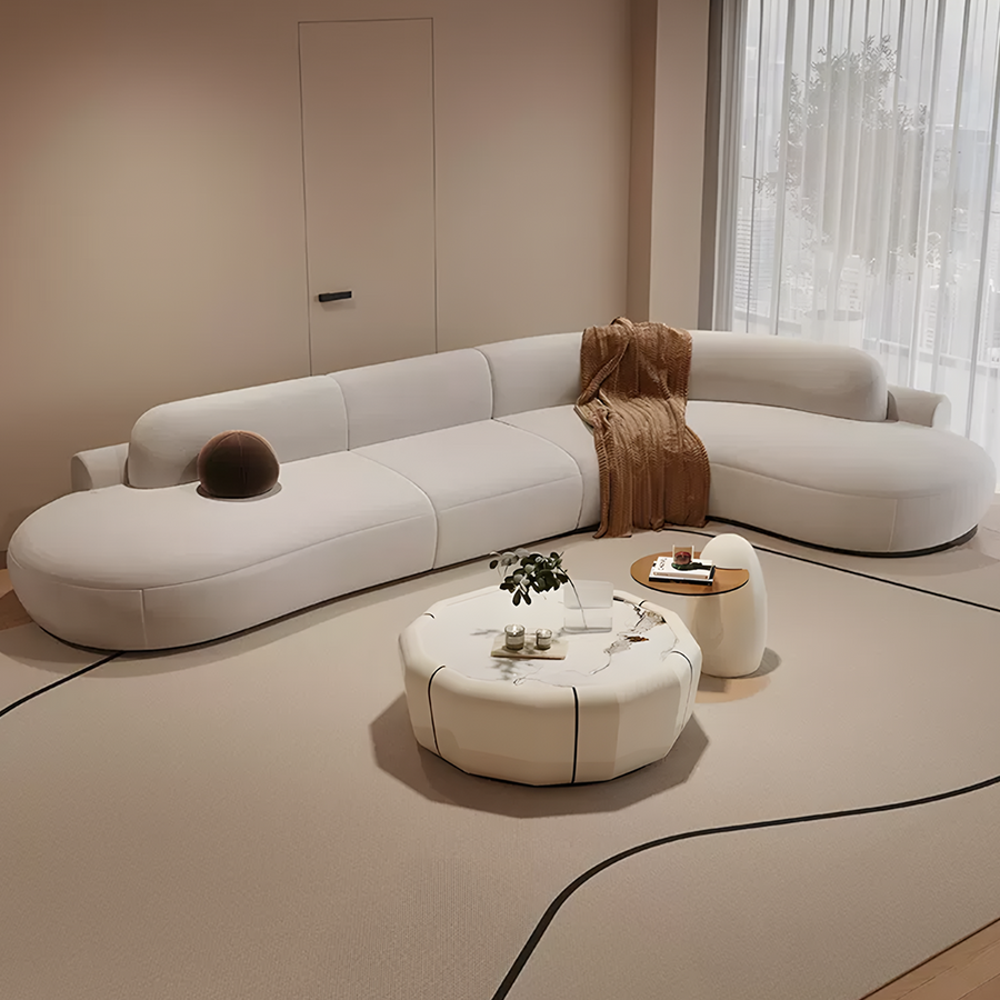 Clara Round Coffee Table Set - clara round round coffee table