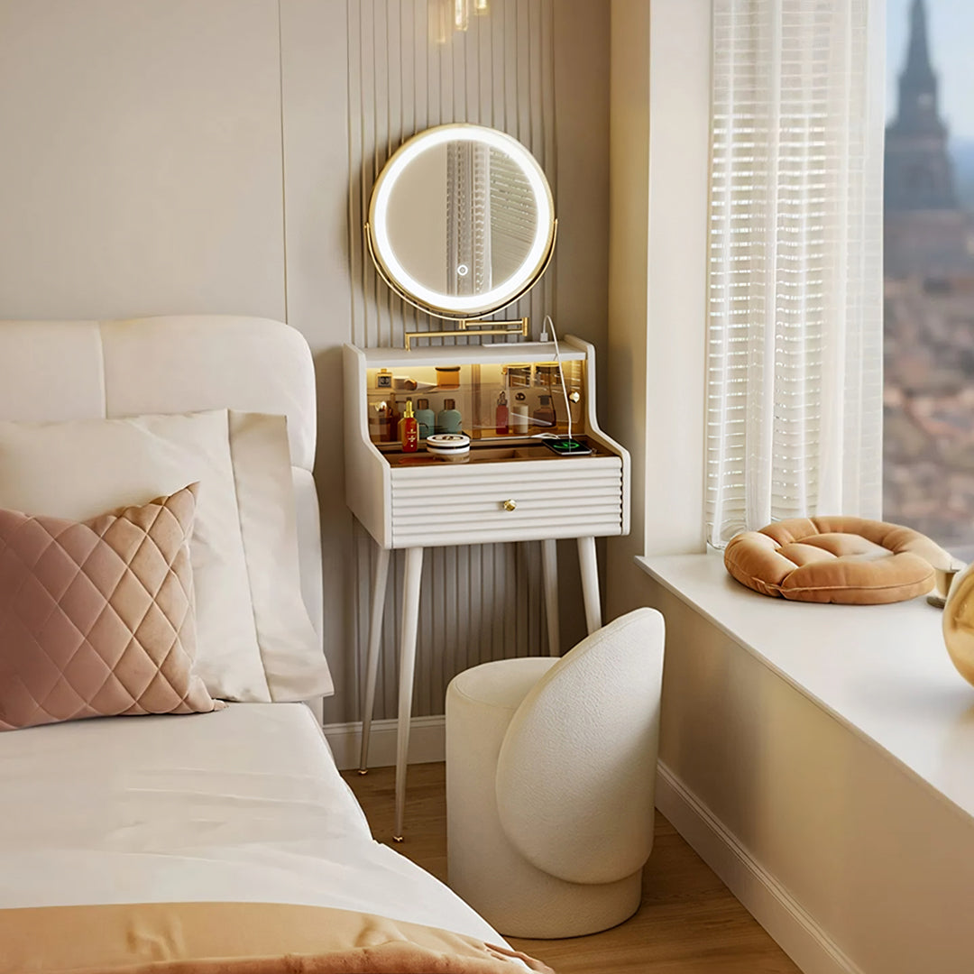 Stylish Wooden Dressing Table for Small Corners dark wood dressing table | Rit Concept Stylish Wooden Dressing Table for Small Corners dark wood dressing table | Rit Concept