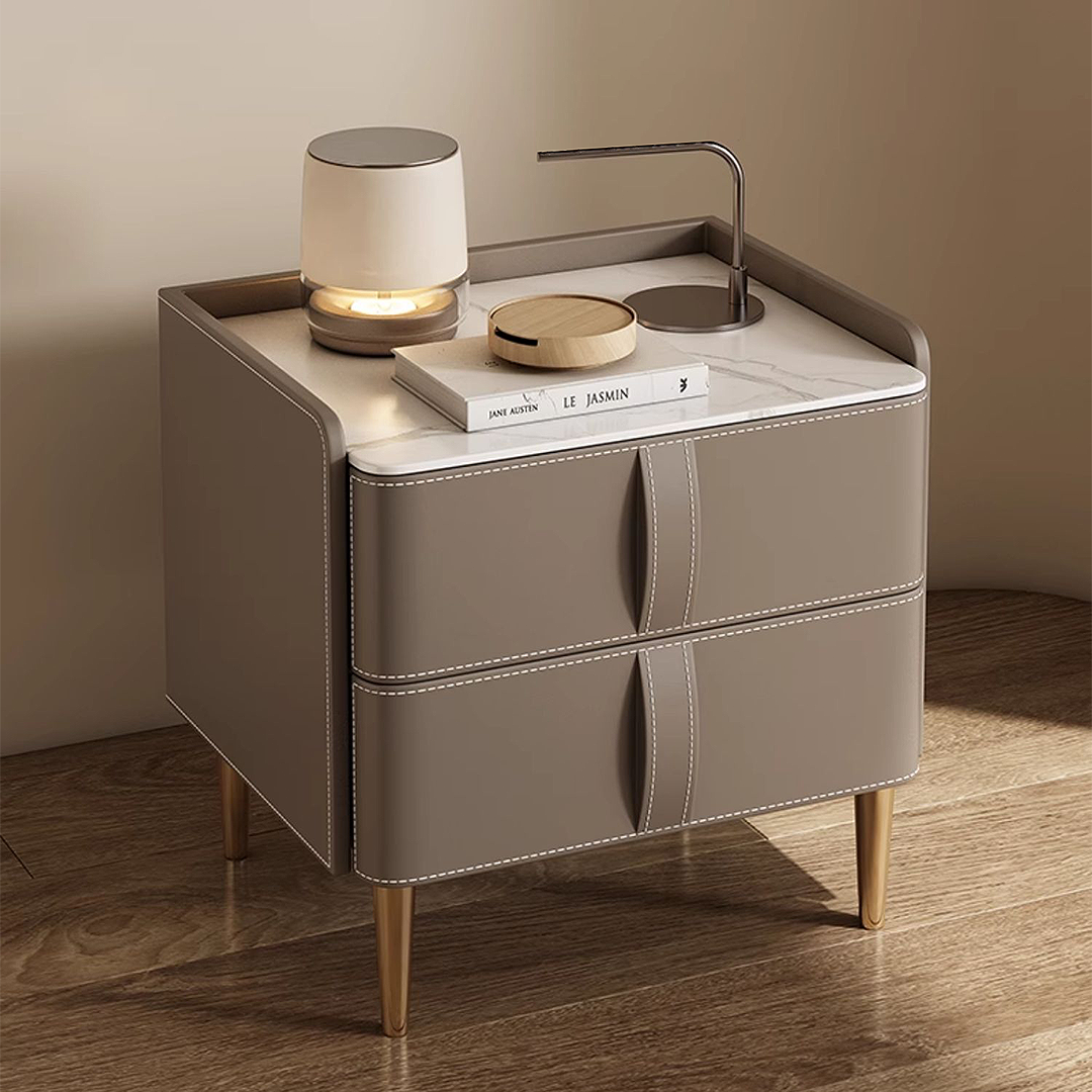 Yano Bedside Table, Solid Wood, Brown-Rit Concept-Rit Concept