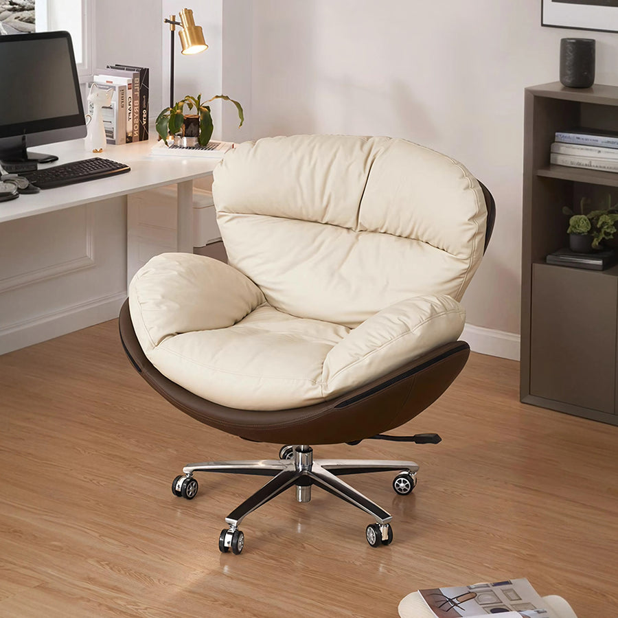Calder Swivel Office Chair With Wheels, Leathaire - leathaire office chair UK