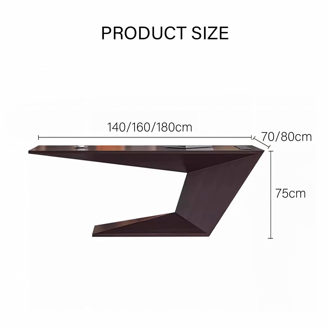Tariq Modern Office Desk For Home, Black Wood-Rit Concept-Rit Concept