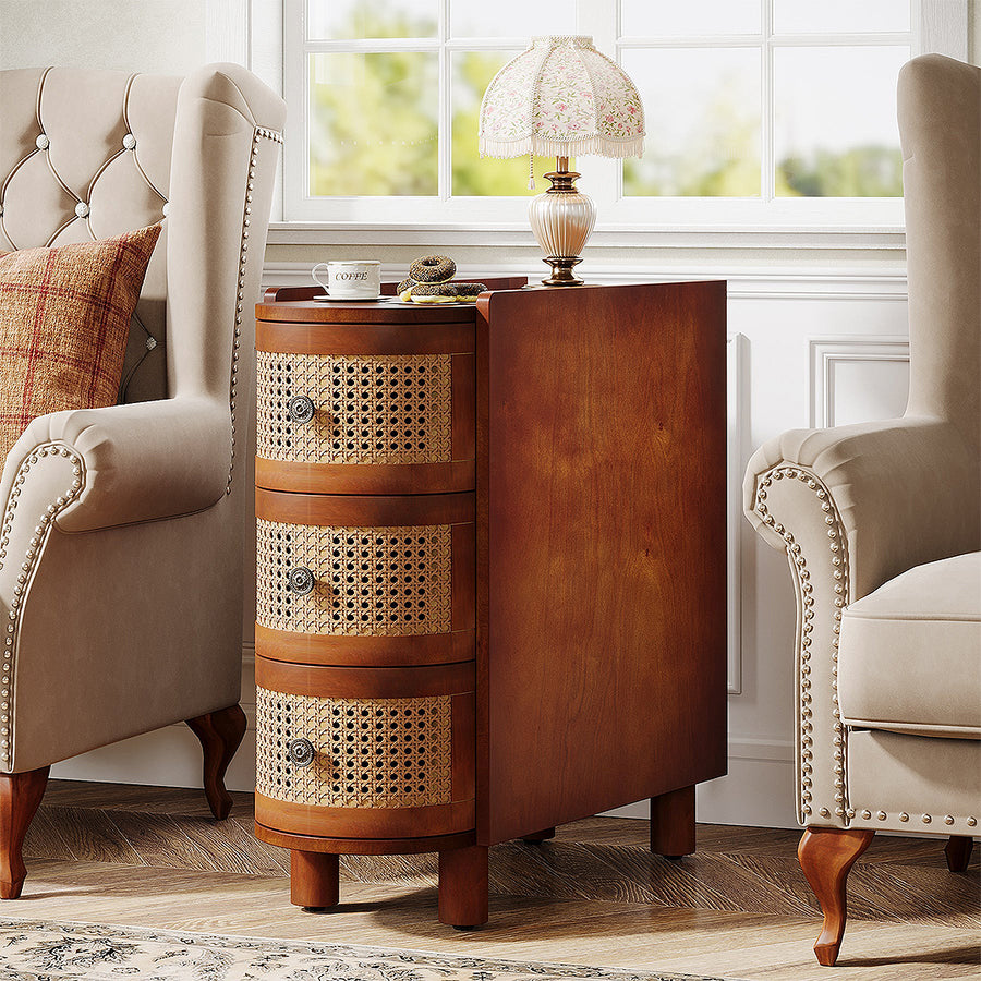 Josephine Rattan Side Table in a modern UK home