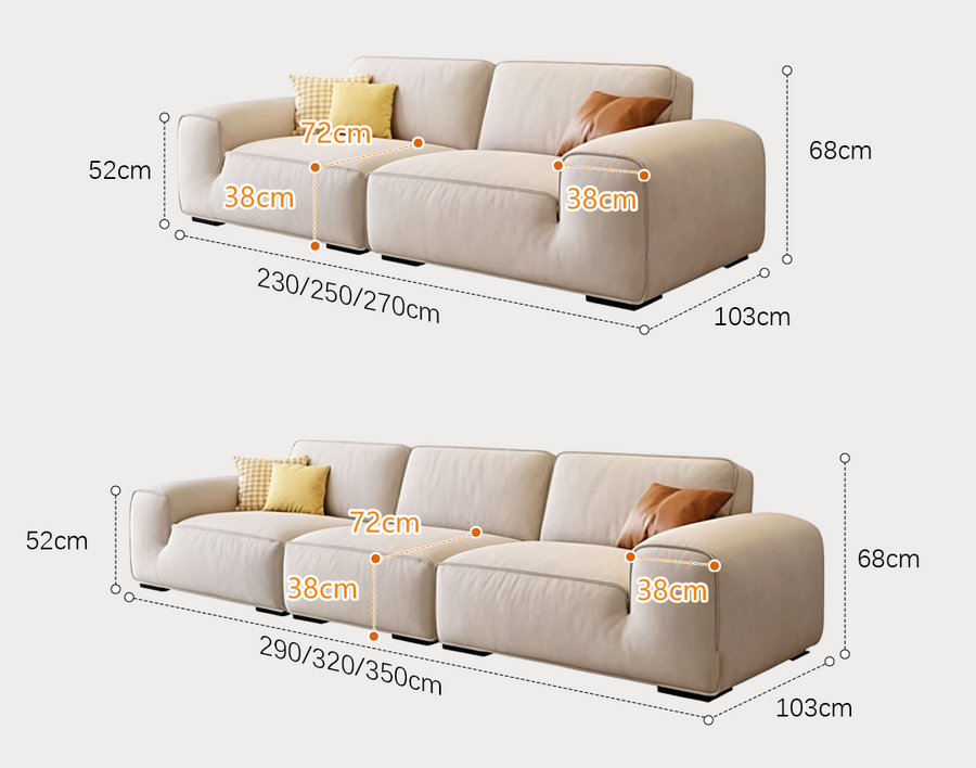 Freya Two Seater, Three Seater, Four Seater Sofa, Suede product image 11