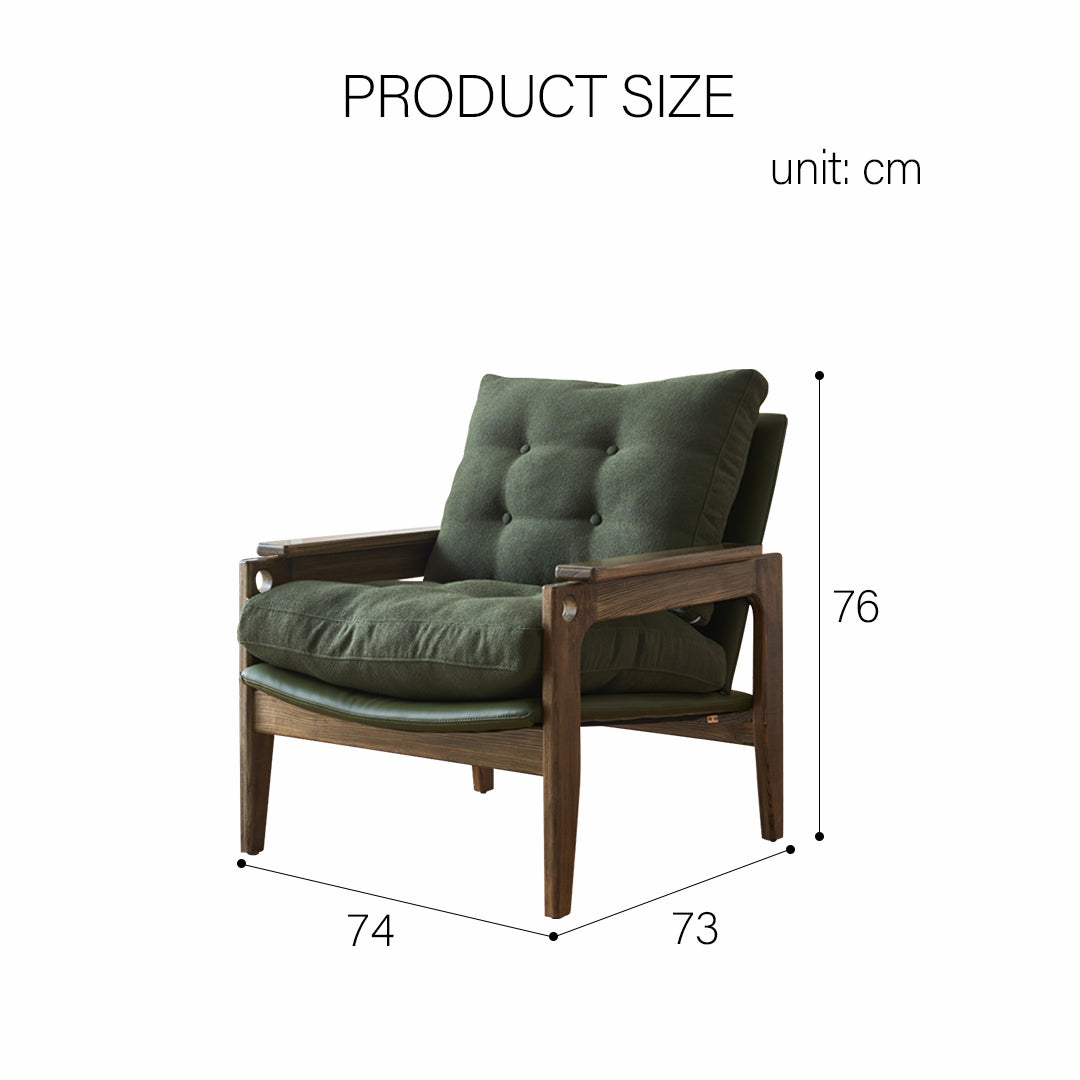 Lichtenstein Lounge Chair, Armchair, Solid Wood