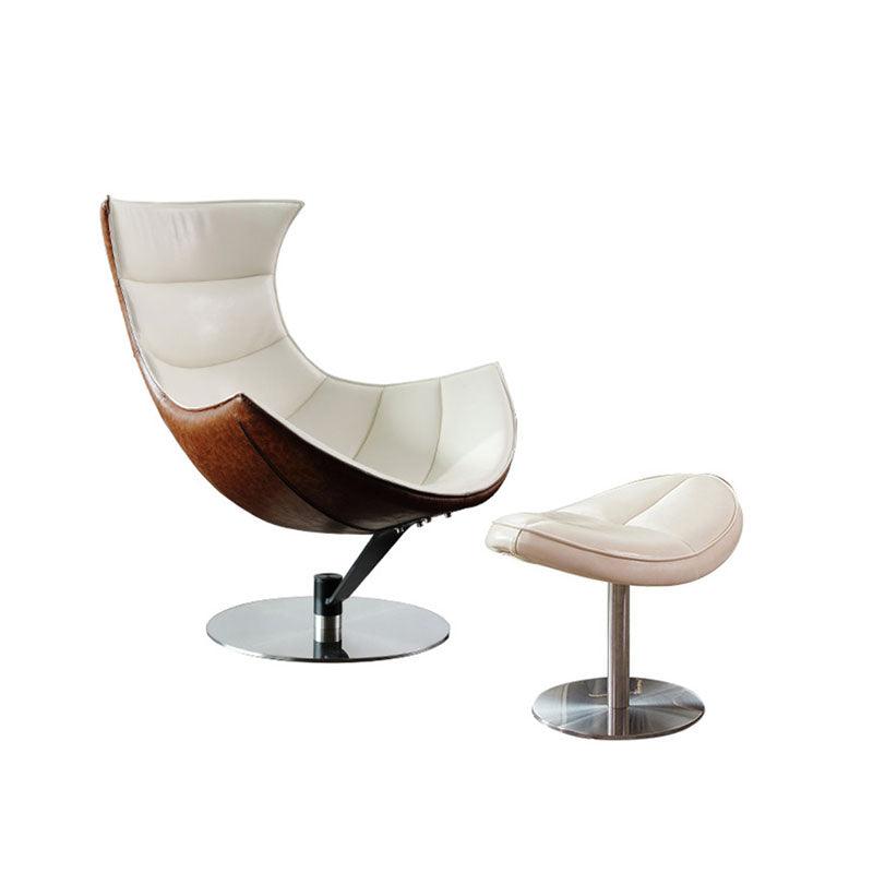 Russell Lobster Chair, With Ottoman, Walnut Texture, Armchair - accent chair
