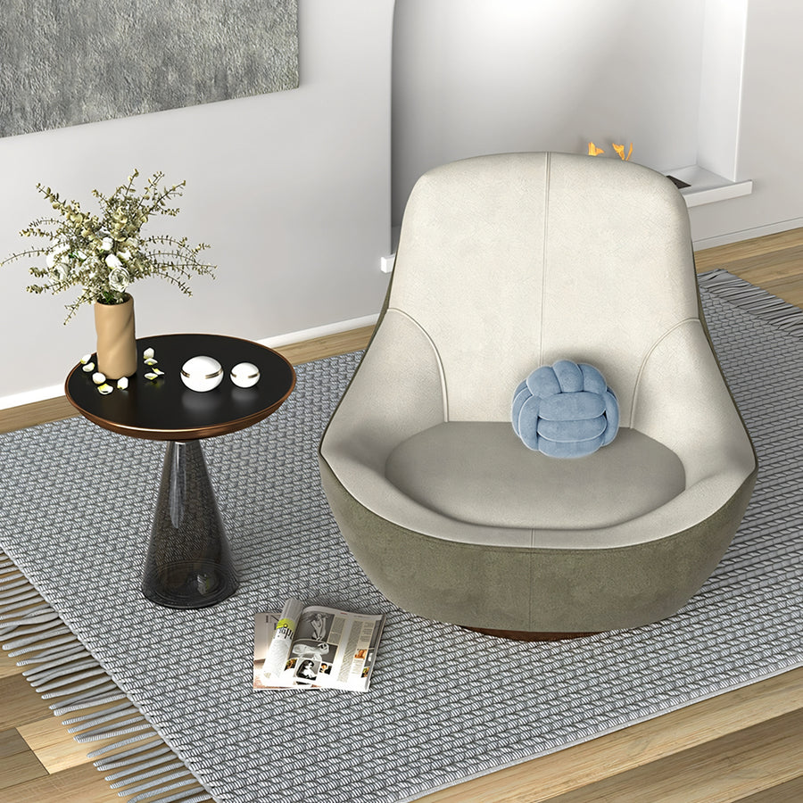 Topchance Icon Armchair, Suede detail view for for living room