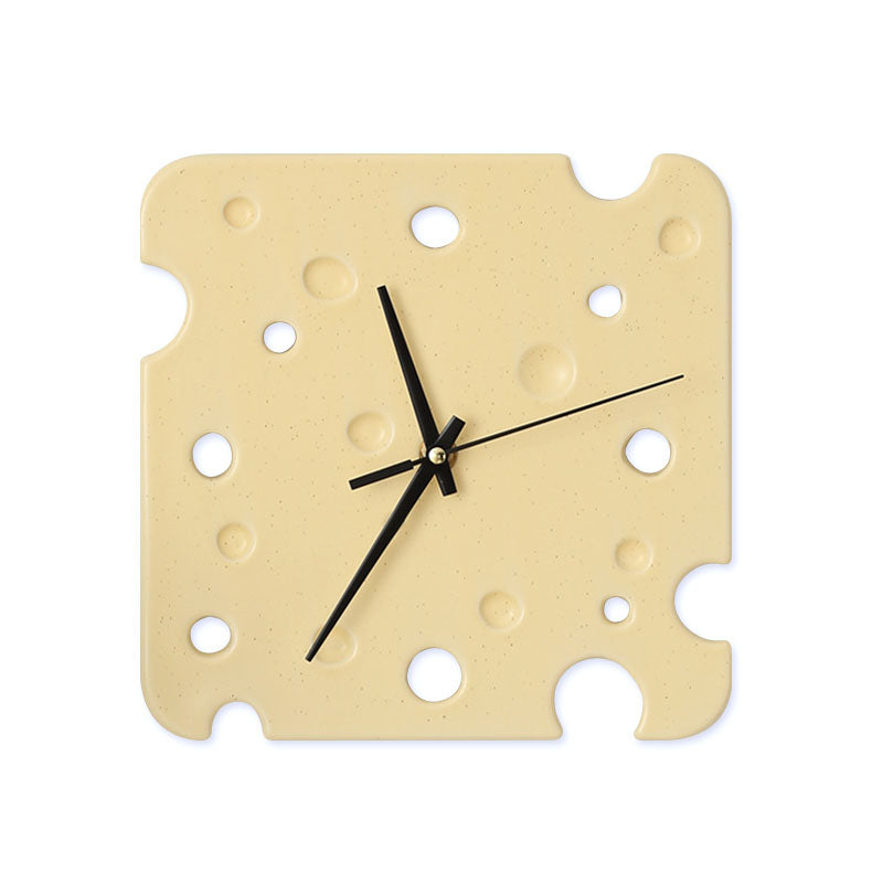 Cheese Style Clock, Square styled for modern wall clock