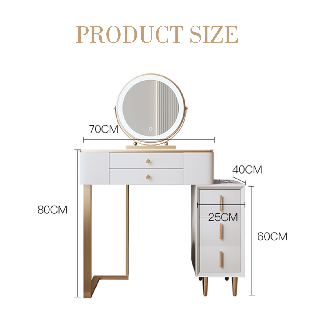 Falecia Dressing Table, White-Rit Concept-Rit Concept